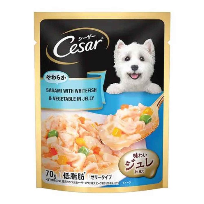 Cesar-Sasami-with-Whitefish-&-Vegetable-in-Jelly-Dog-Wet-Food-70g