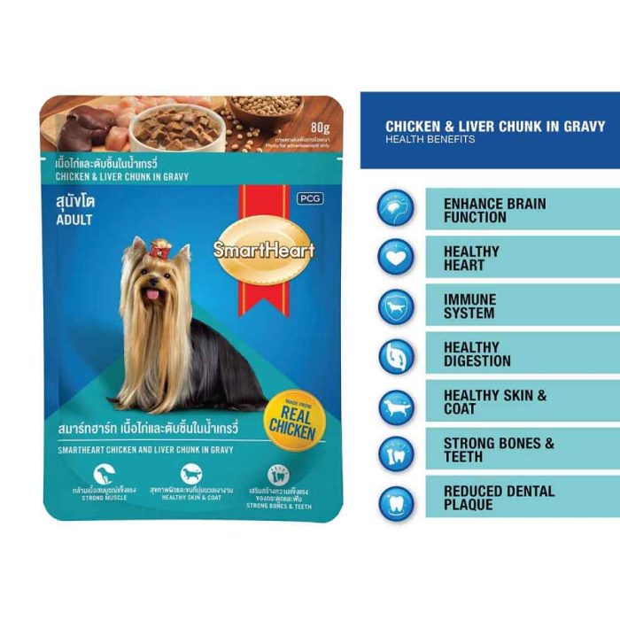 SmartHeart-Chicken-&-Liver-Chunks-in-Gravy-Adult-Dog-Wet-Food-80g