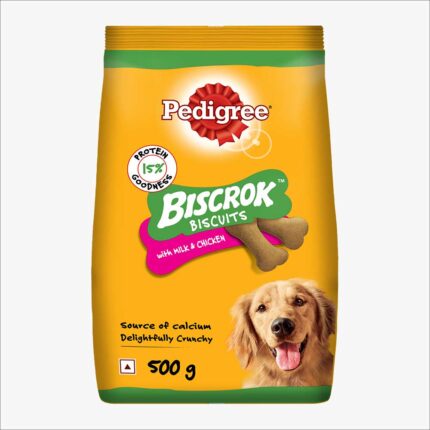 Pedigree Biscrok Biscuits for Dogs (Above 4 months) - Milk and Chicken Flavor