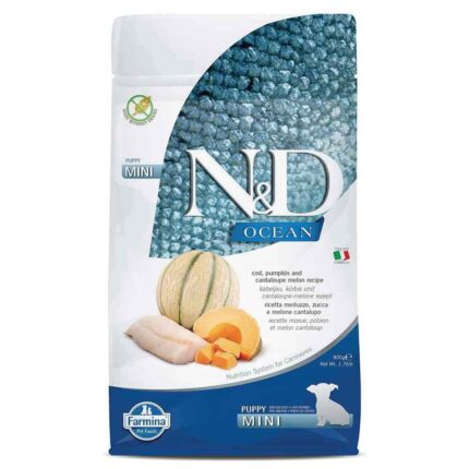 Farmina N&D Ocean Codfish Pumpkin & Cantaloupe Melon Puppy Mini Dry Food