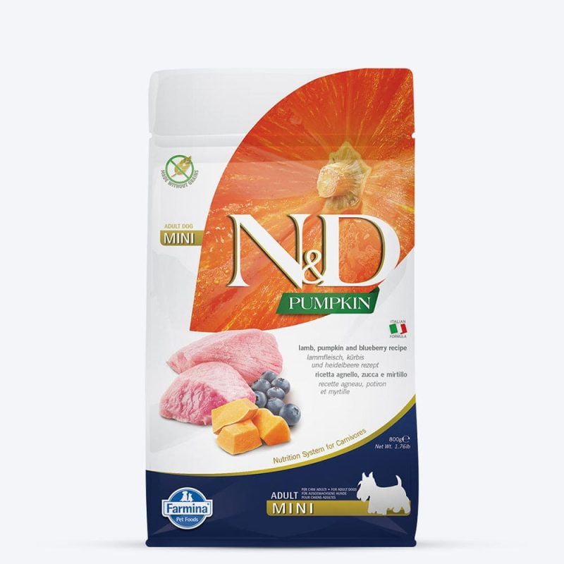 Farmina N&D Pumpkin Lamb & Blueberry Grain Free Mini Breed Adult Dog Dry Food