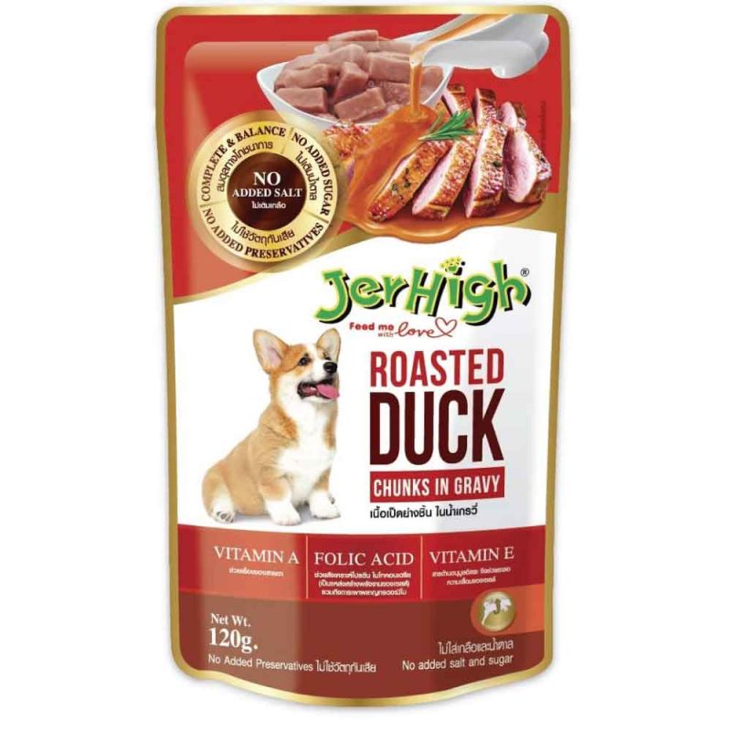 JerHigh-Roasted-Duck-in-Gravy-Wet-Dog-Food-120g